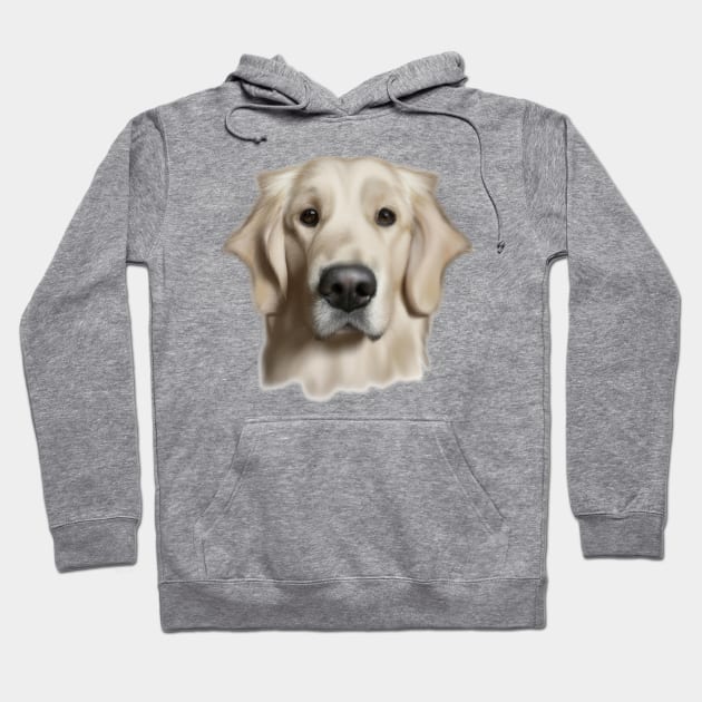 Cute Golden Retriever Drawing Hoodie by Play Zoo